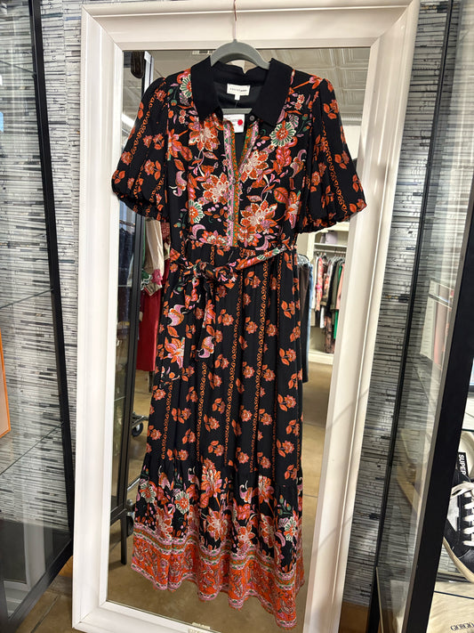entro Size M Black/Multi Floral Dress