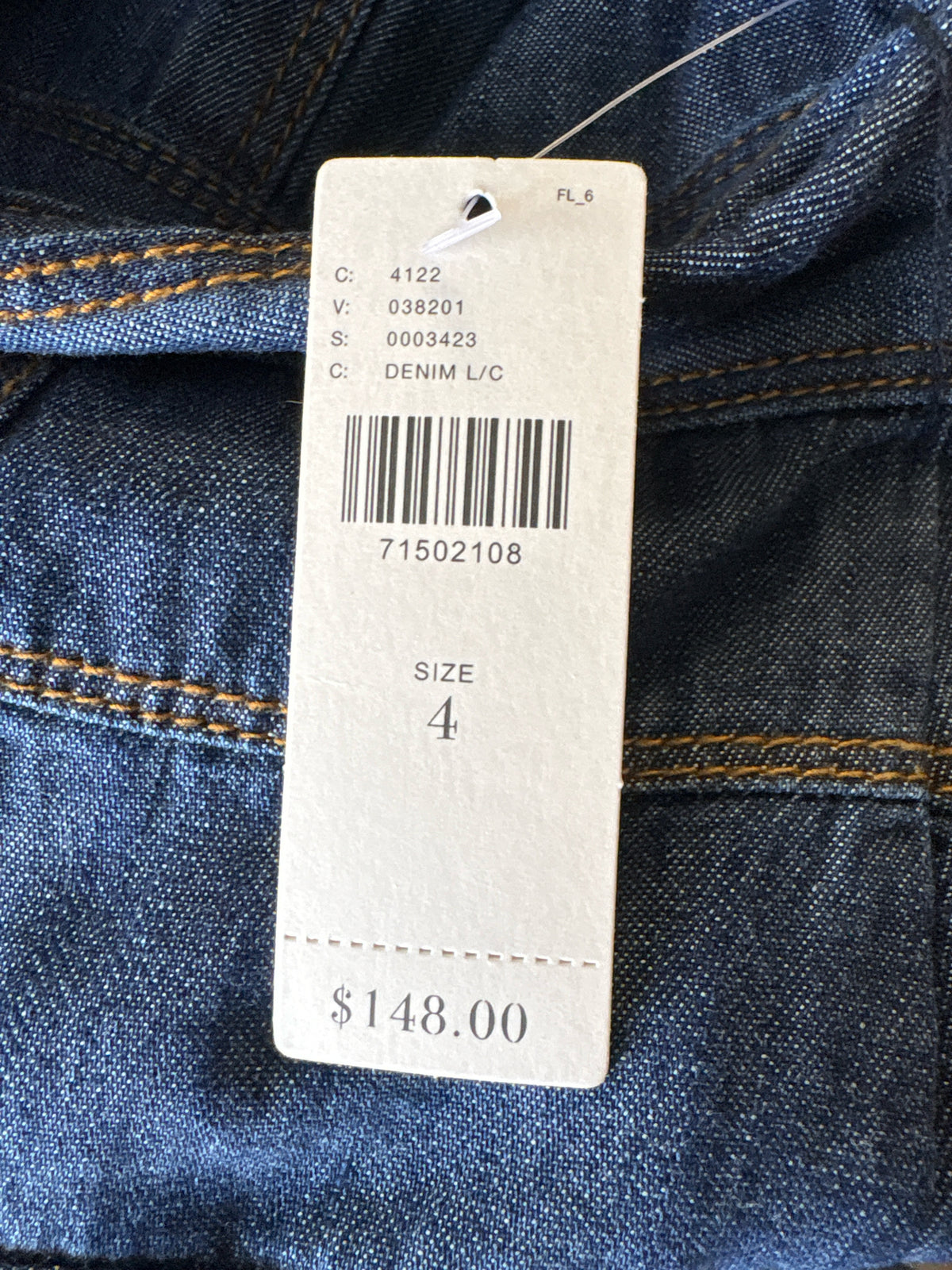 Anthropologie Size 4 Denim Bodysuit