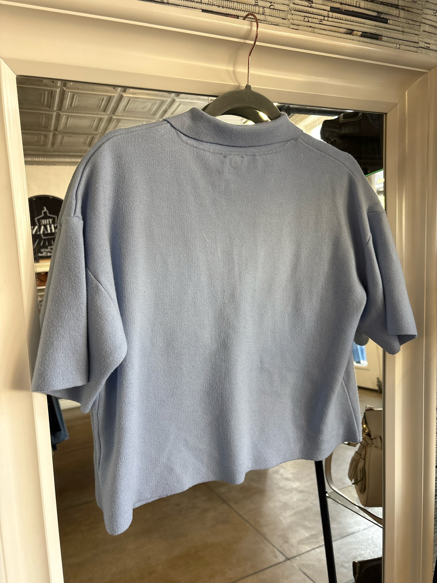Maeve Size XS Light Blue Knit Top