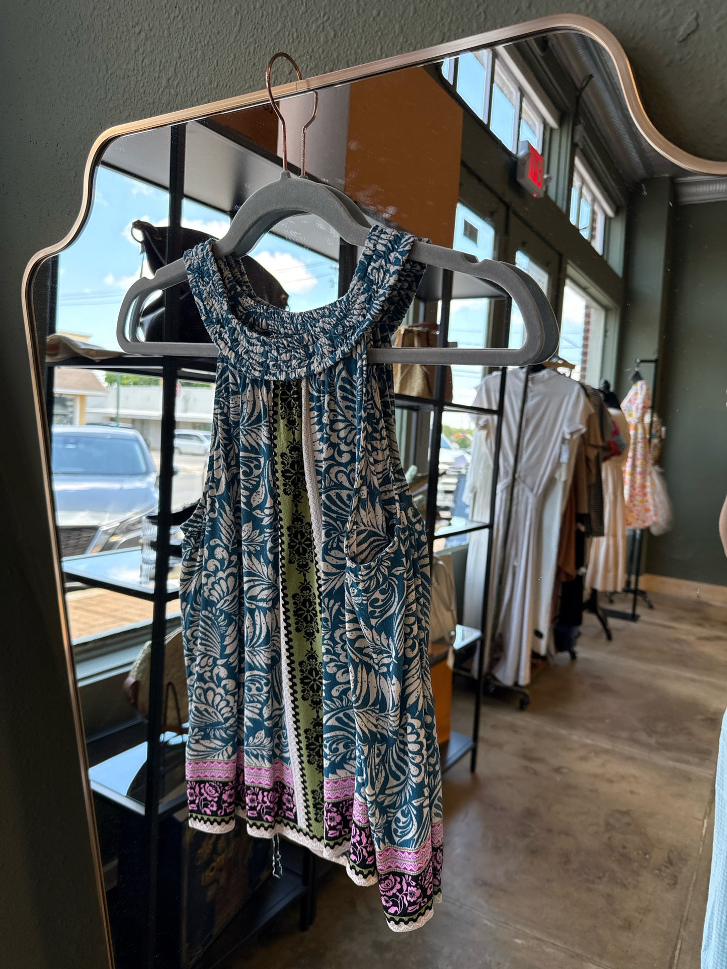LOFT Size S Blue/Multi Paisley Top