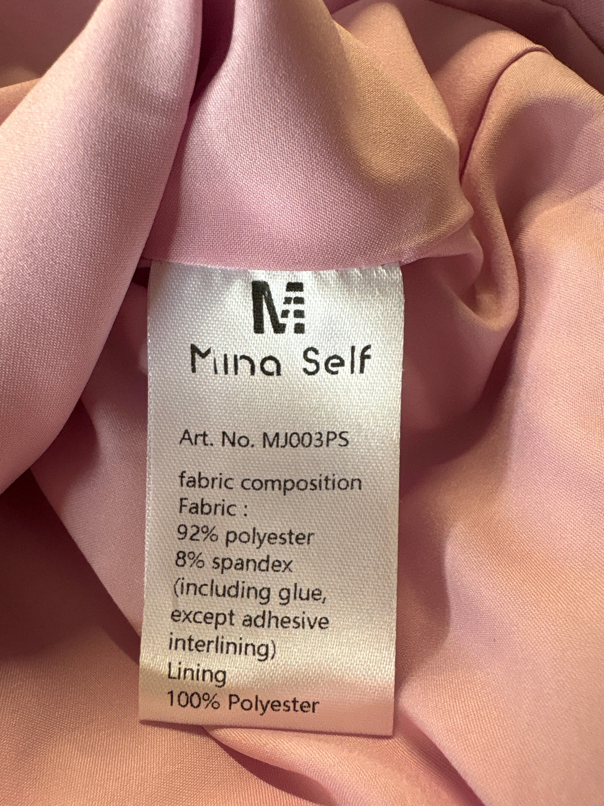 Mina Self Size S Pink Vest
