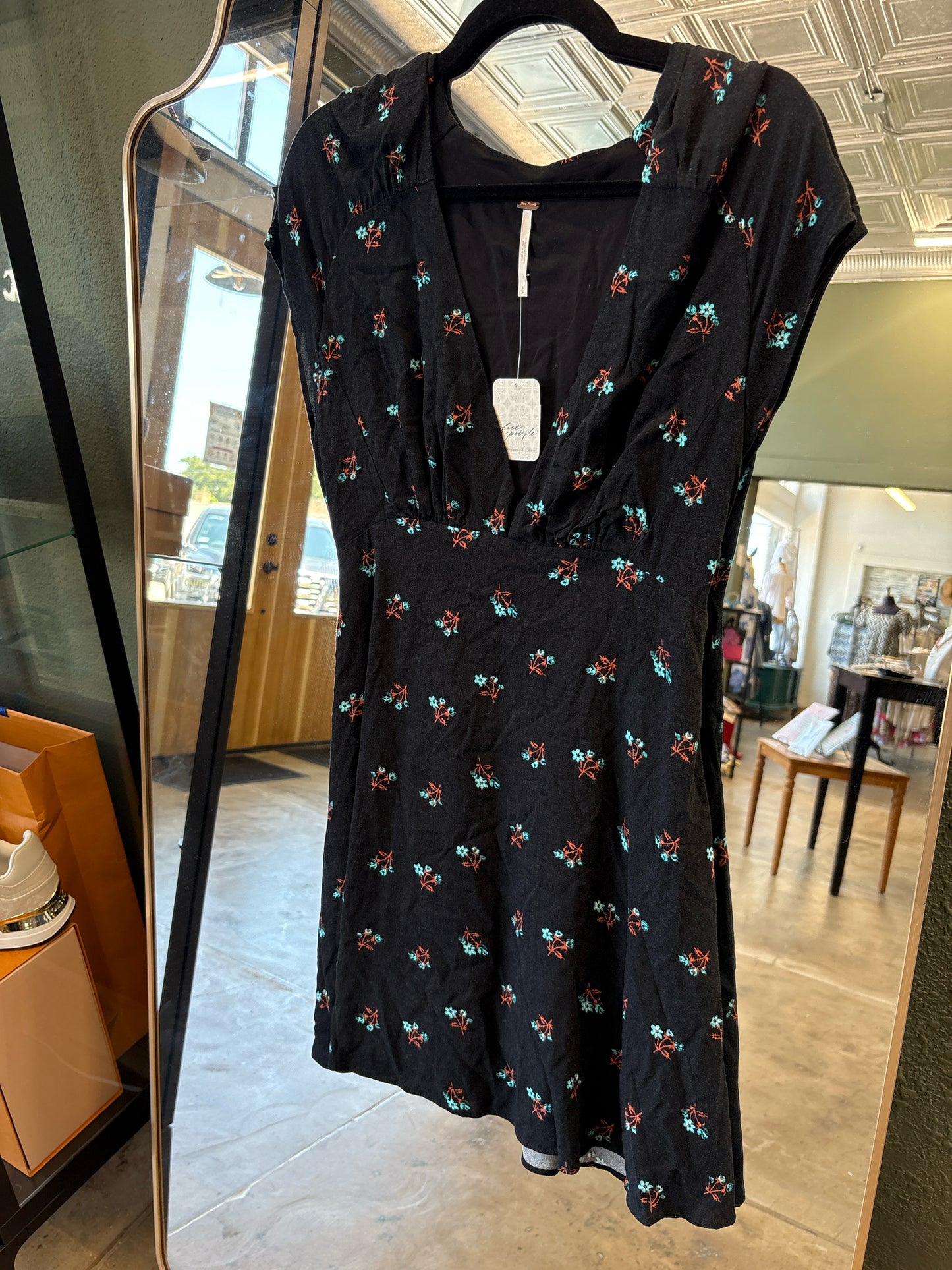 free people Size S Black Print Dress