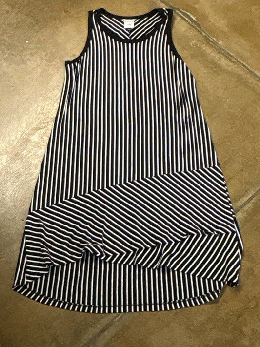 Cabi Size L B&W Stripe Dress