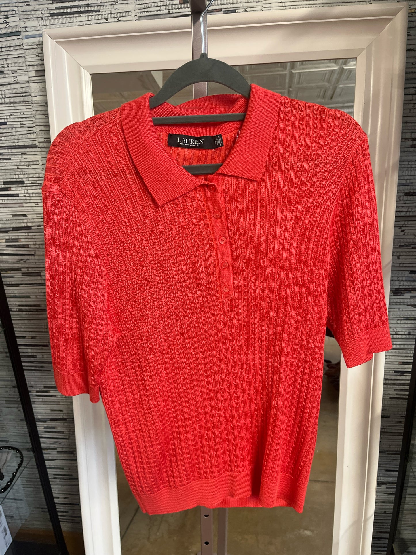 Ralph Lauren Size XL Red Orange shortsleeve Top