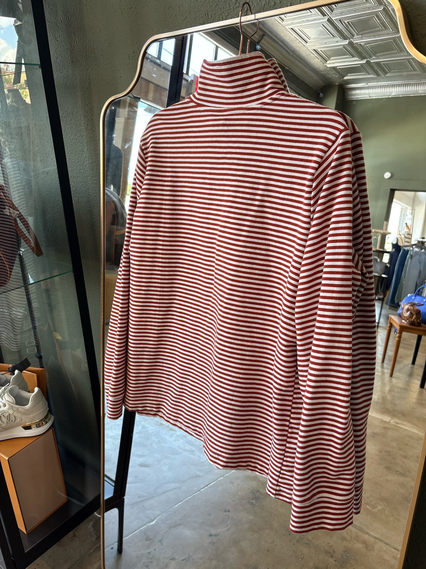 Croft & Barrow Size L Brown & White Sweater