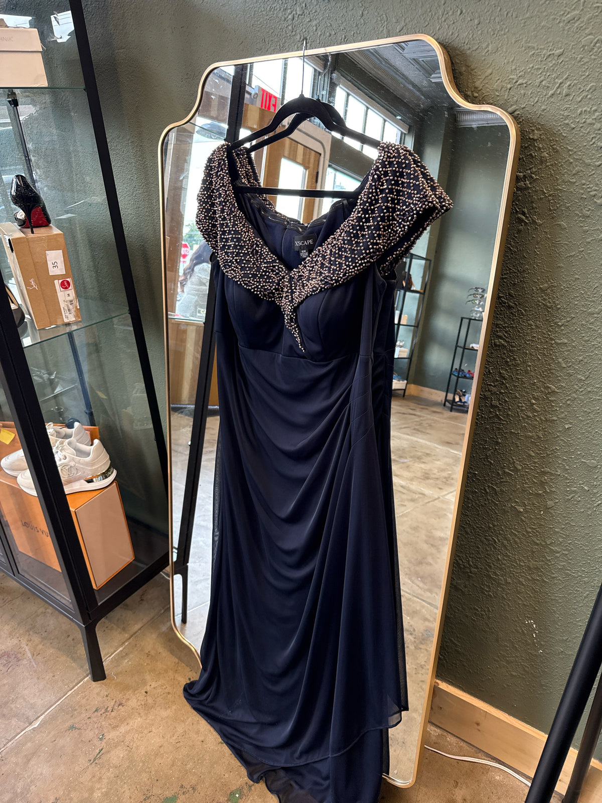 xscape Size 16W Navy Dress
