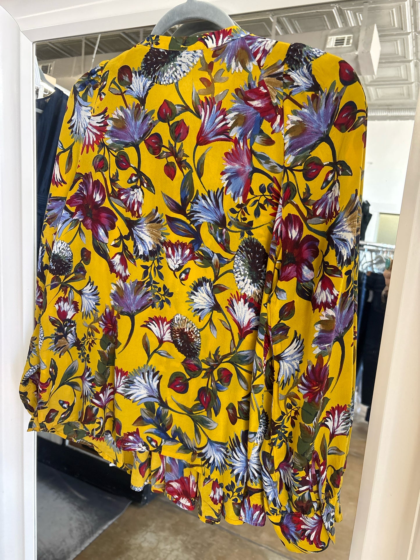 J. CREW Size S yellow + multi Top