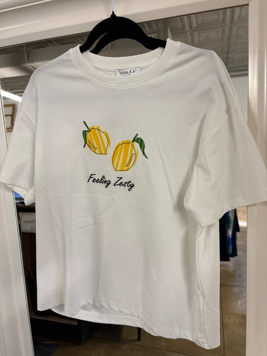 Gili Size M White/Yellow Top