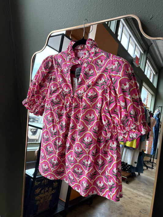 entro Size S Pink/multi Flowers Top