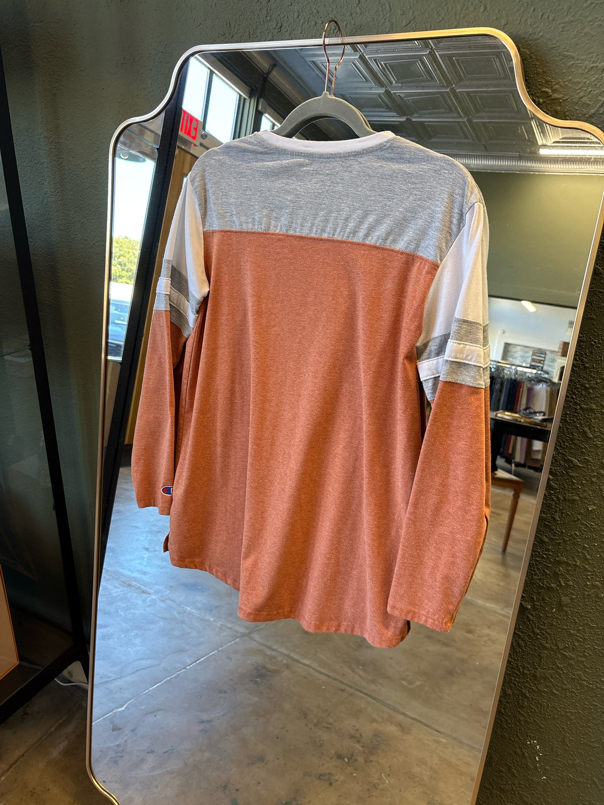 champion Size M orange/gray Top