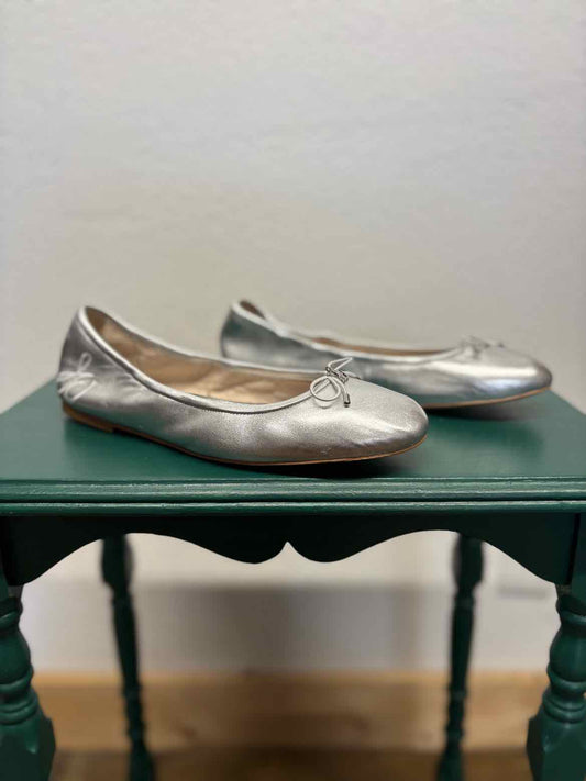 Sam Edelman Shoe Size 10 Silver ballet Flats