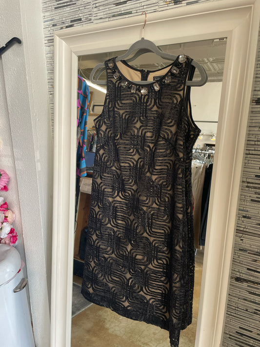 Jessica Howard Size 8 Black/Nude Sleeveless Dress