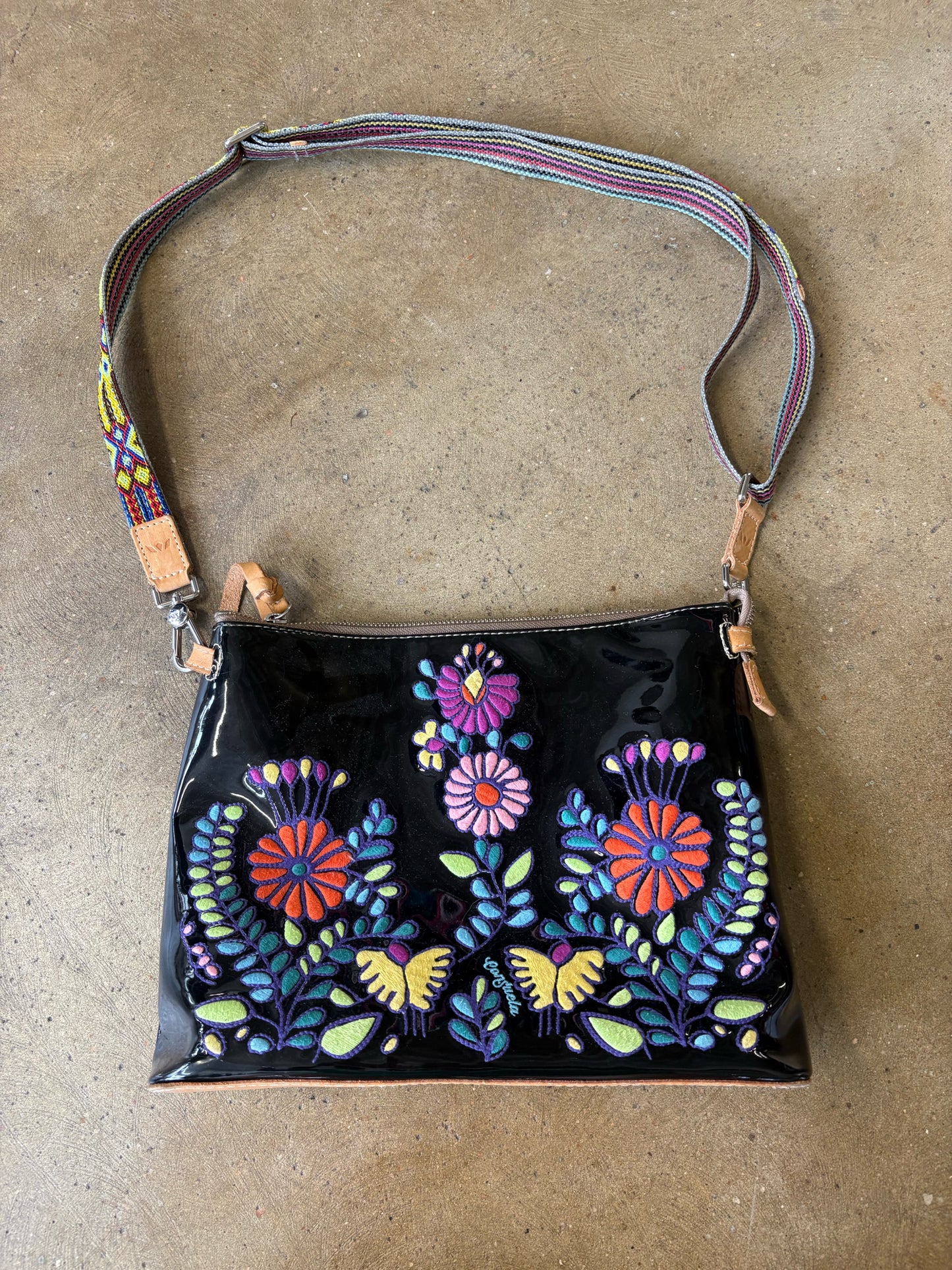 Consuela black/floral Purse