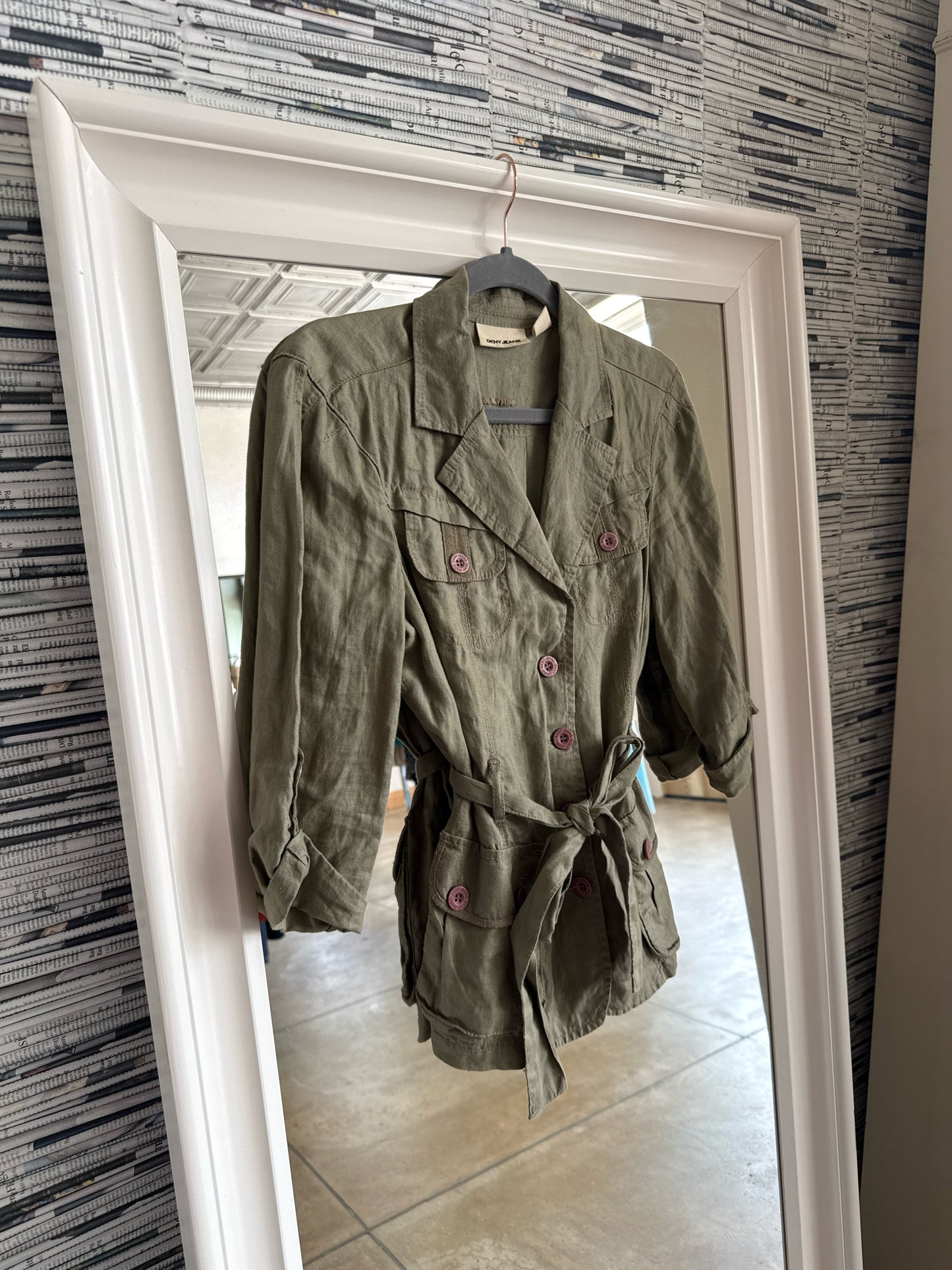 DKNY Jeans Size S Green Jacket