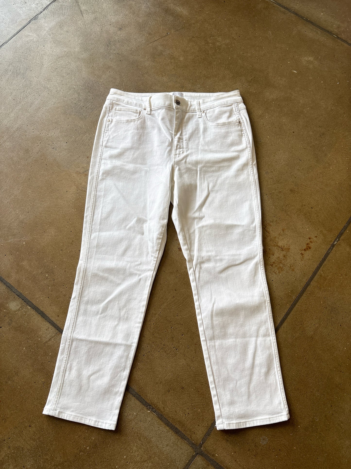 WhiteHouseBlackMrkt Size 12 White Jeans