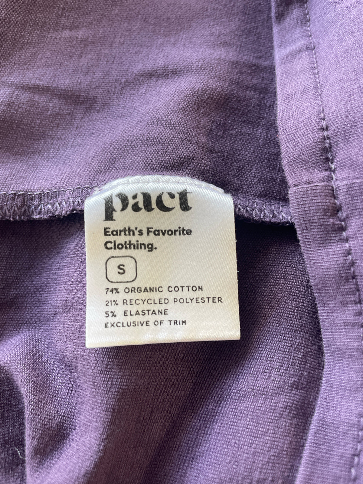 Pact Size S Eggplant Dress