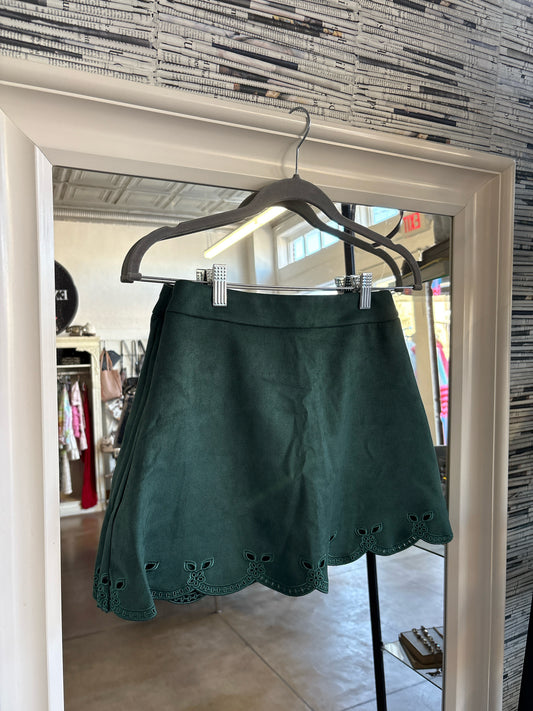Pink Lily Size S Dark Green Skirt