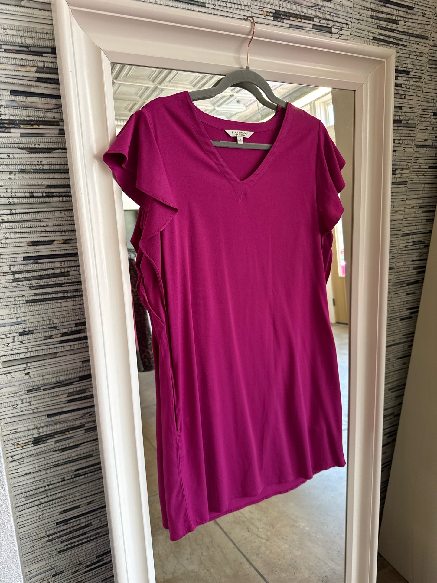 Liverpool Size S Magenta Dress