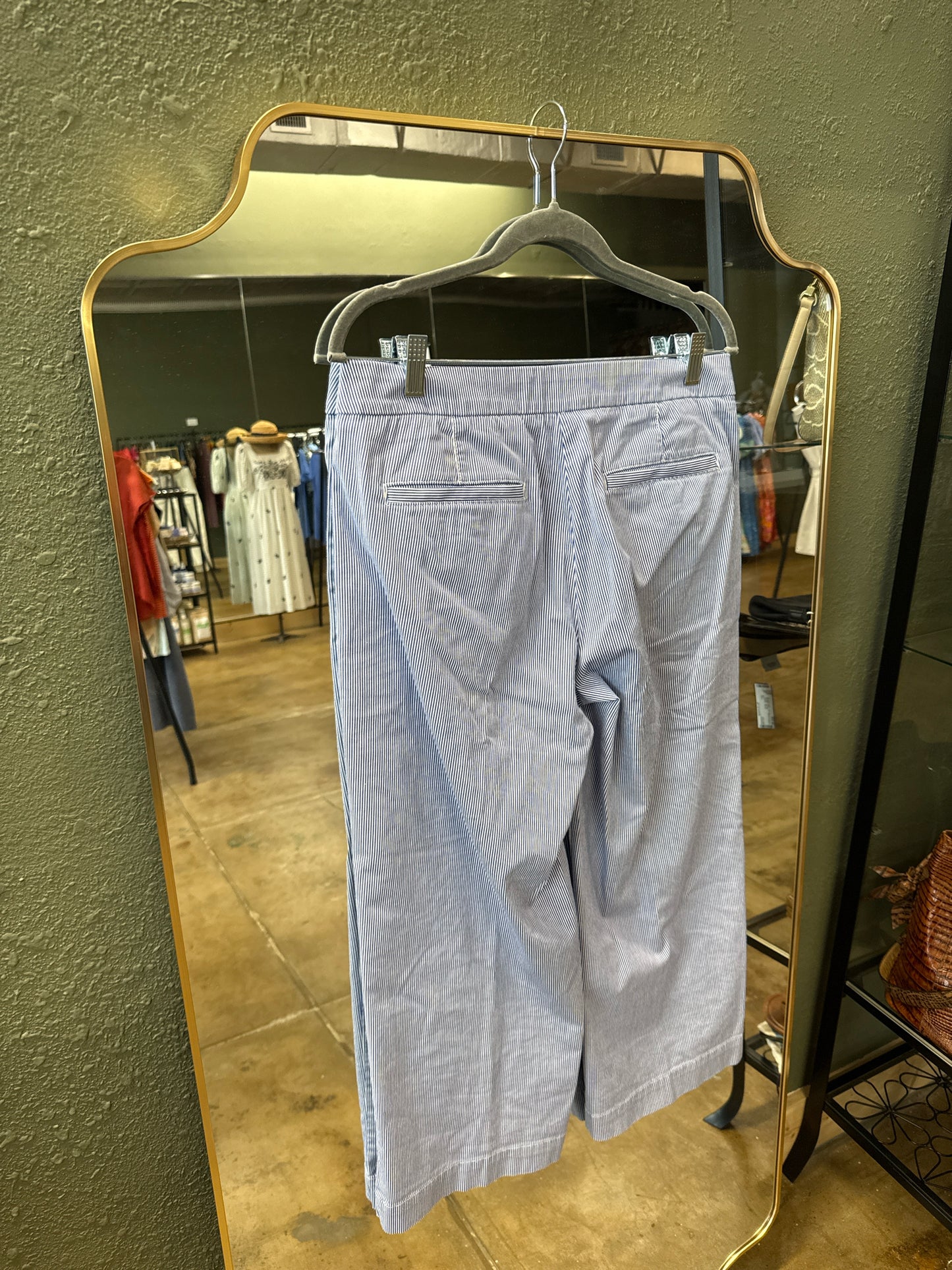 TALBOTS Size 8 Blue/White Pants