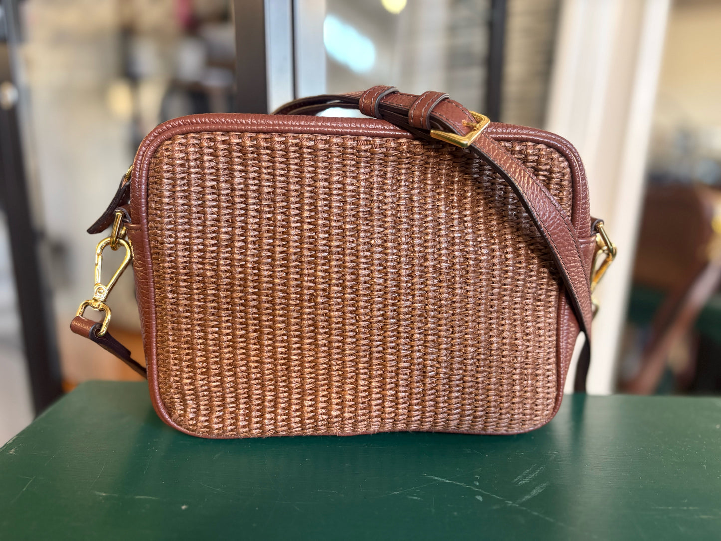 Quince Brown Woven Purse