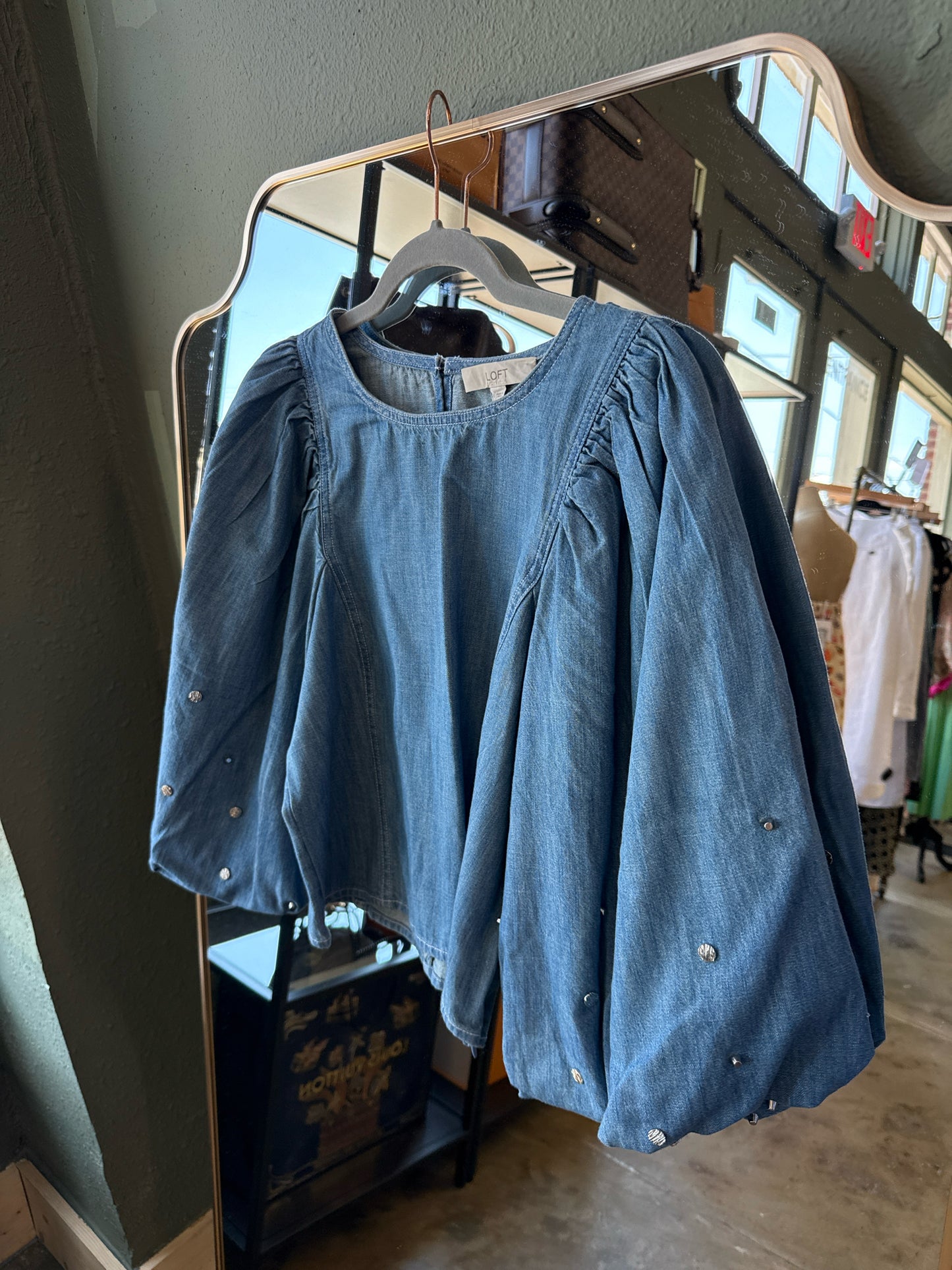 LOFT Size 8 Denim Top