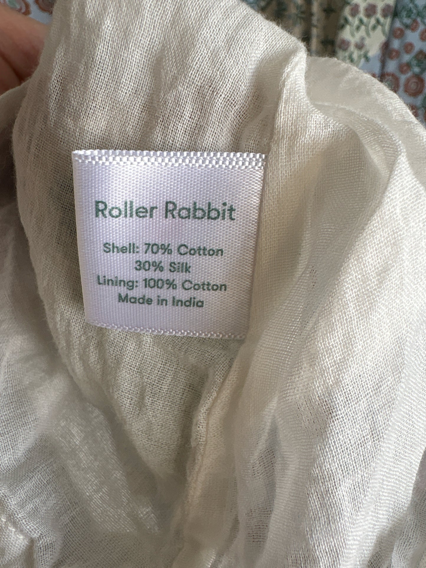 ROLLER RABBIT Size S Green/multi Floral Dress