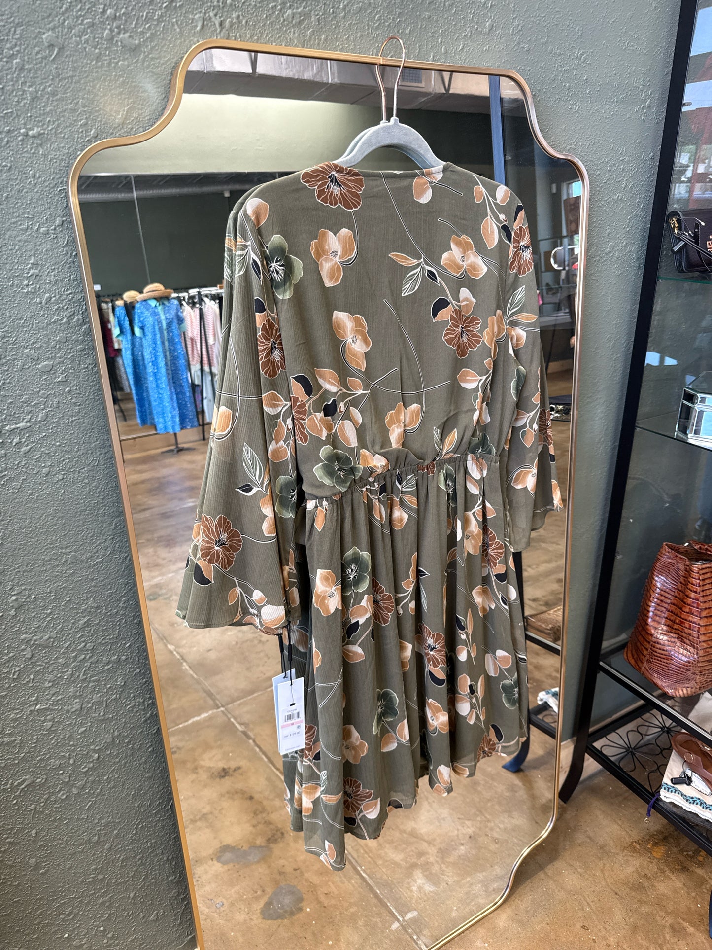CALVIN KLEIN Size 10 Green Dress