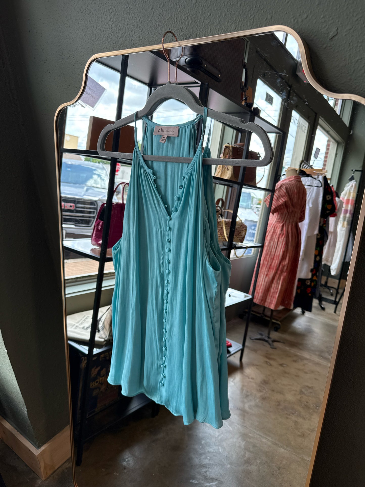 Philosophy Size XS Teal Top
