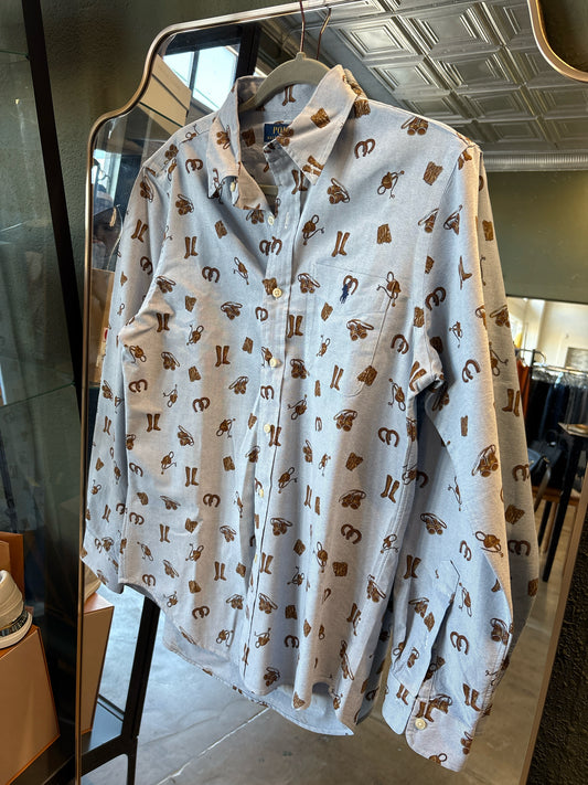 Polo Ralph Lauren Size SP Blue/Brown Top