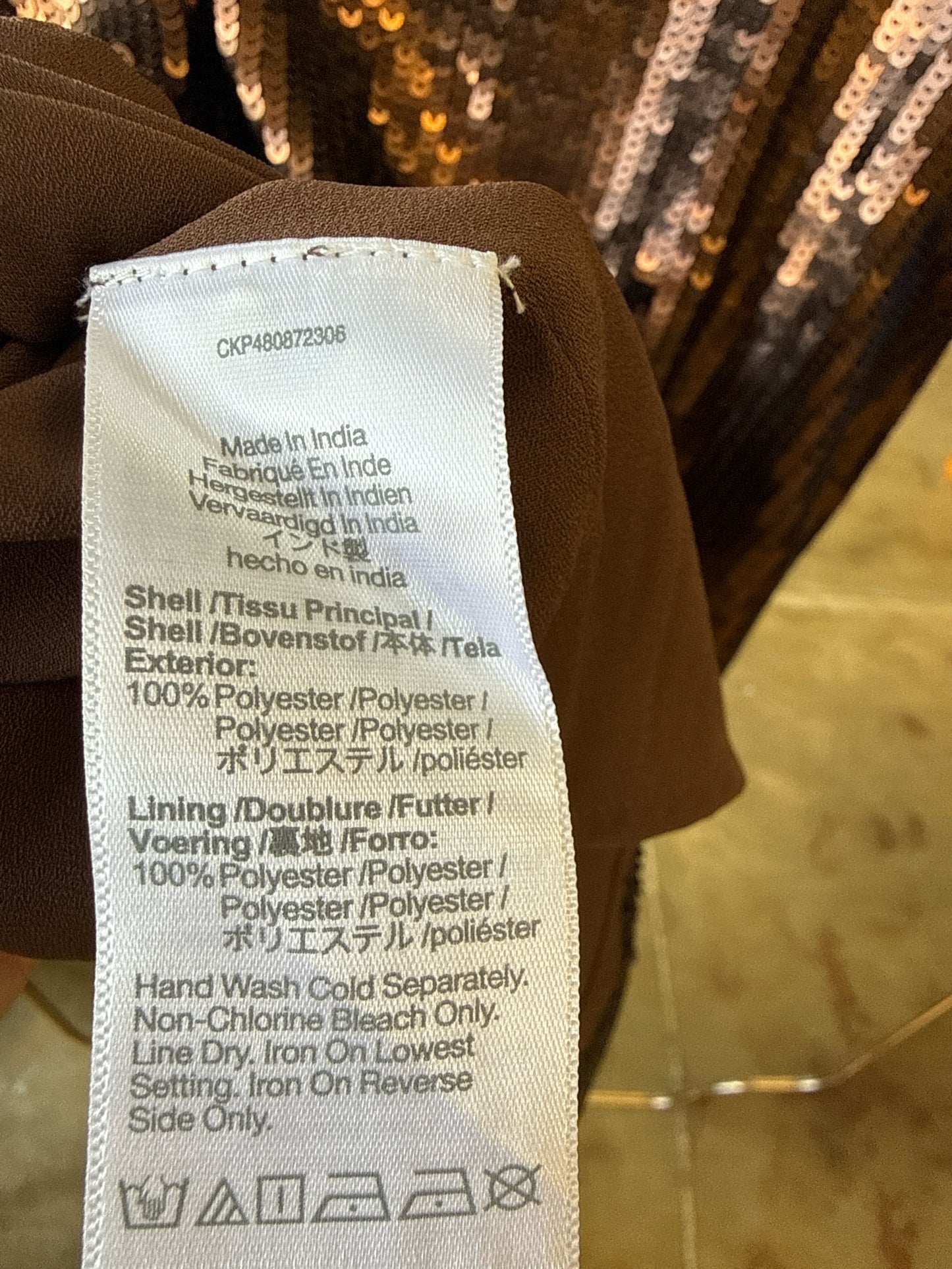MADEWELL Size 00 Brown Sequin Dress
