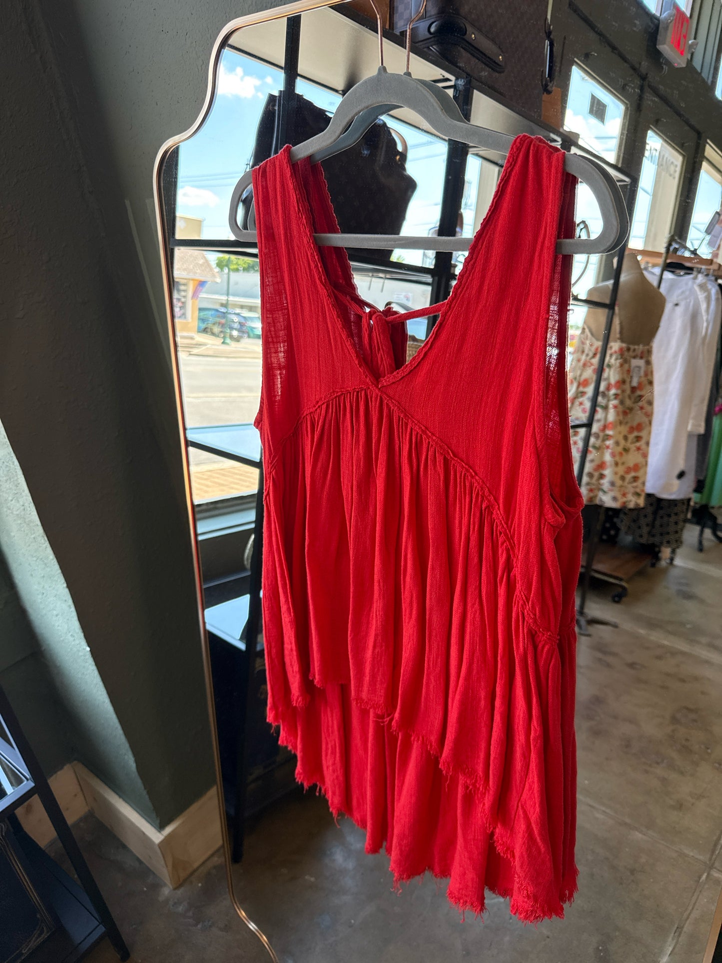Umgee Size S Red Sleeveless Top