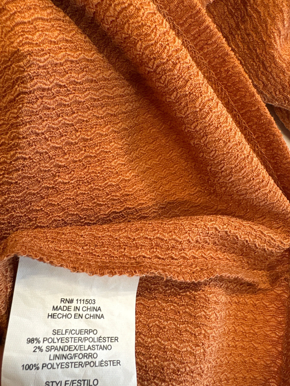 JUNE & HUDSON Size 1 Rust Top