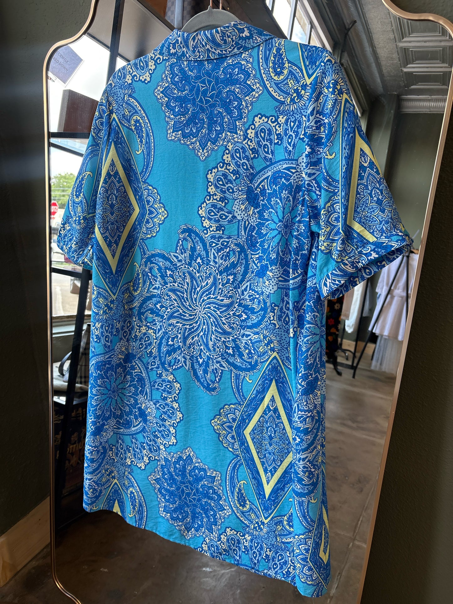 Boho Chic Size M Blue & yellow Dress