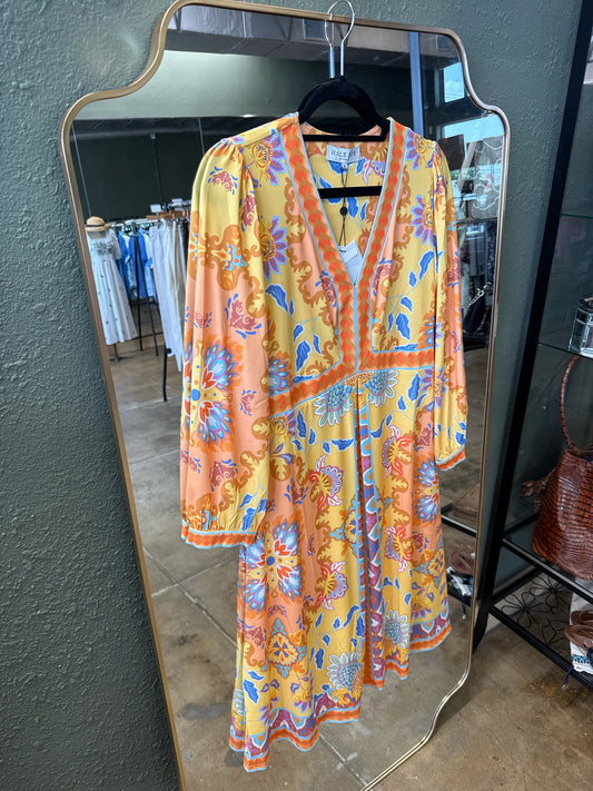 Hale Bob Size M Yellow/Orange Dress