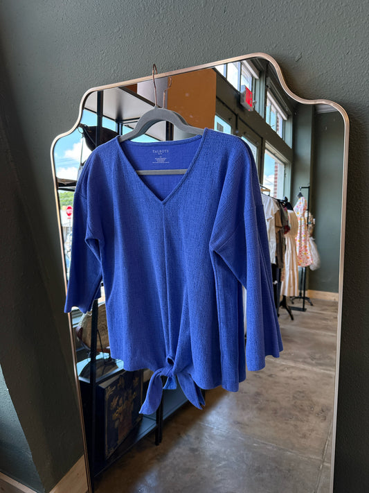 TALBOTS Size LP cobalt blue Top