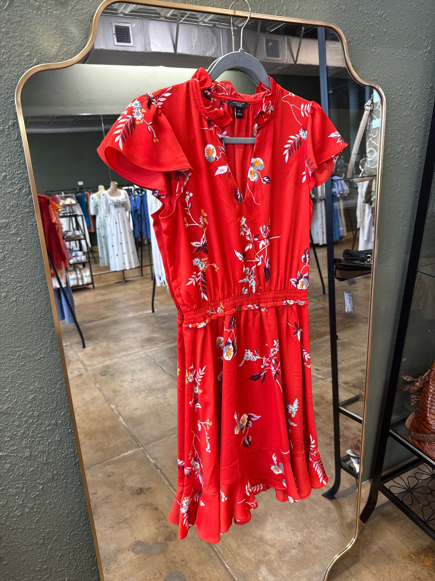 ANN TAYLOR Size XSP Red Dress