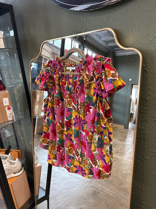 Rose & Olive Size 1X Pink/multi Top
