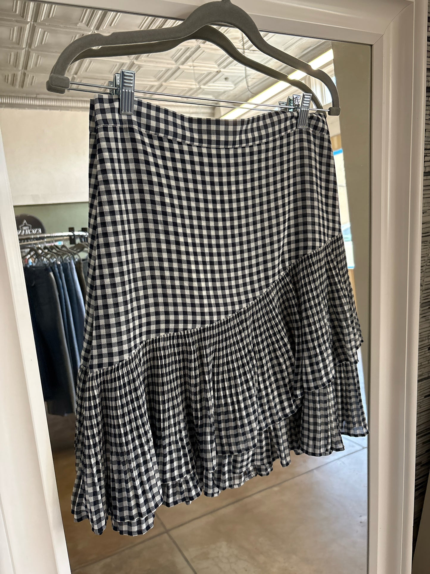 ANN TAYLOR Size 6 Navy/Cream Skirt