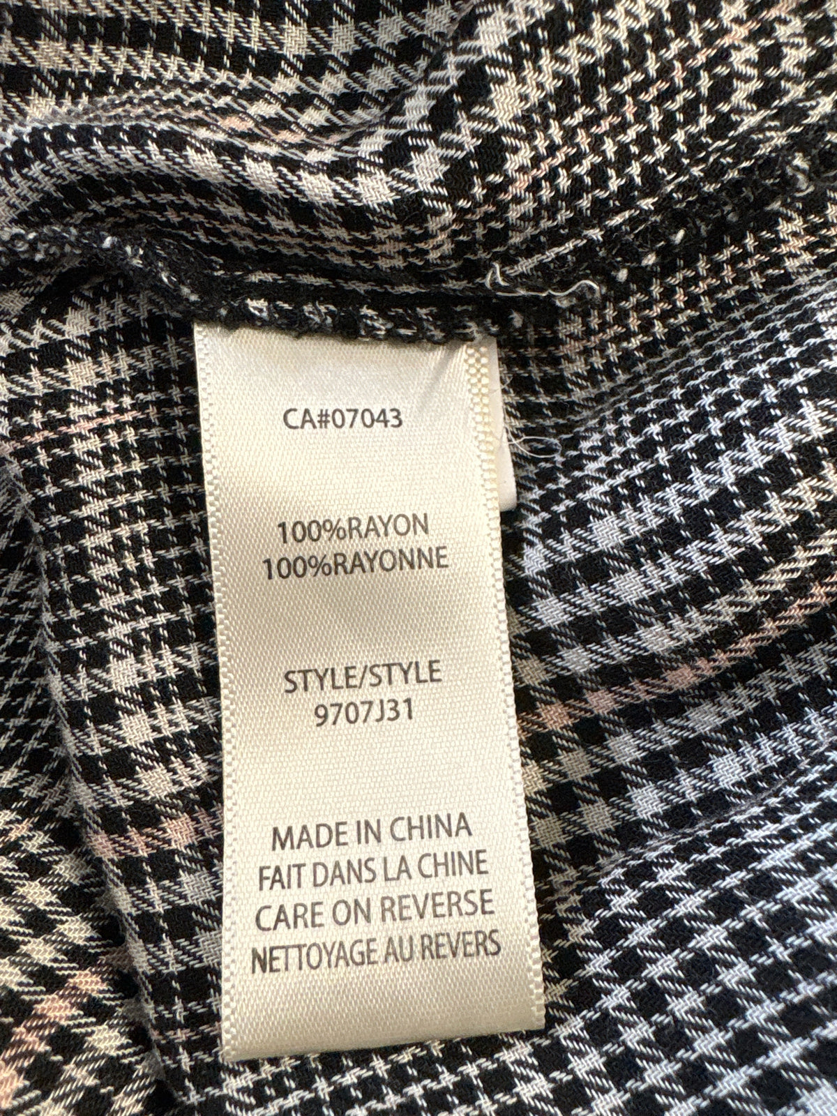 Max Studio Size L plaid Top
