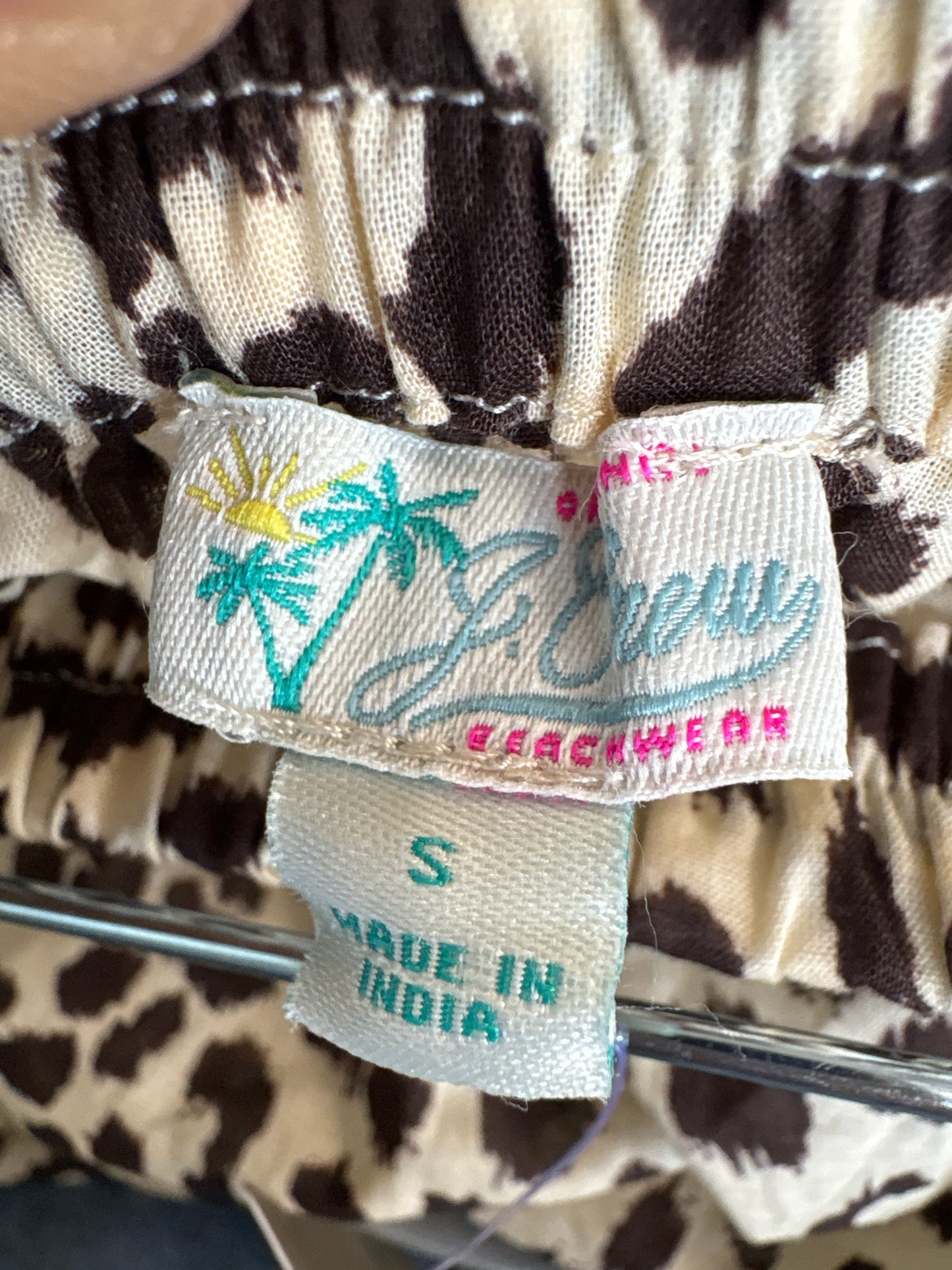 J. CREW Size S Cream + brown Swimwear