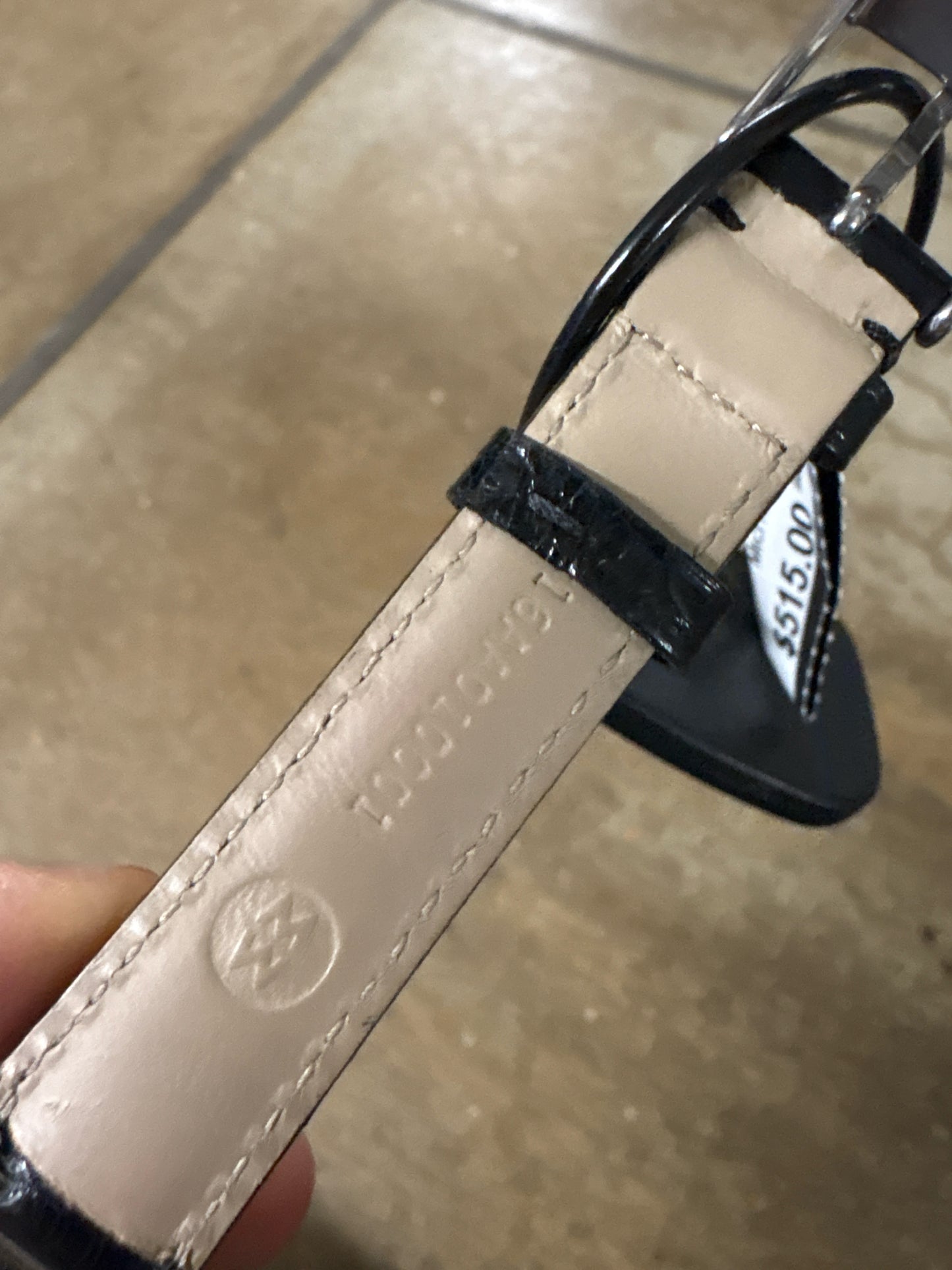 Michele Black/Silver Watch
