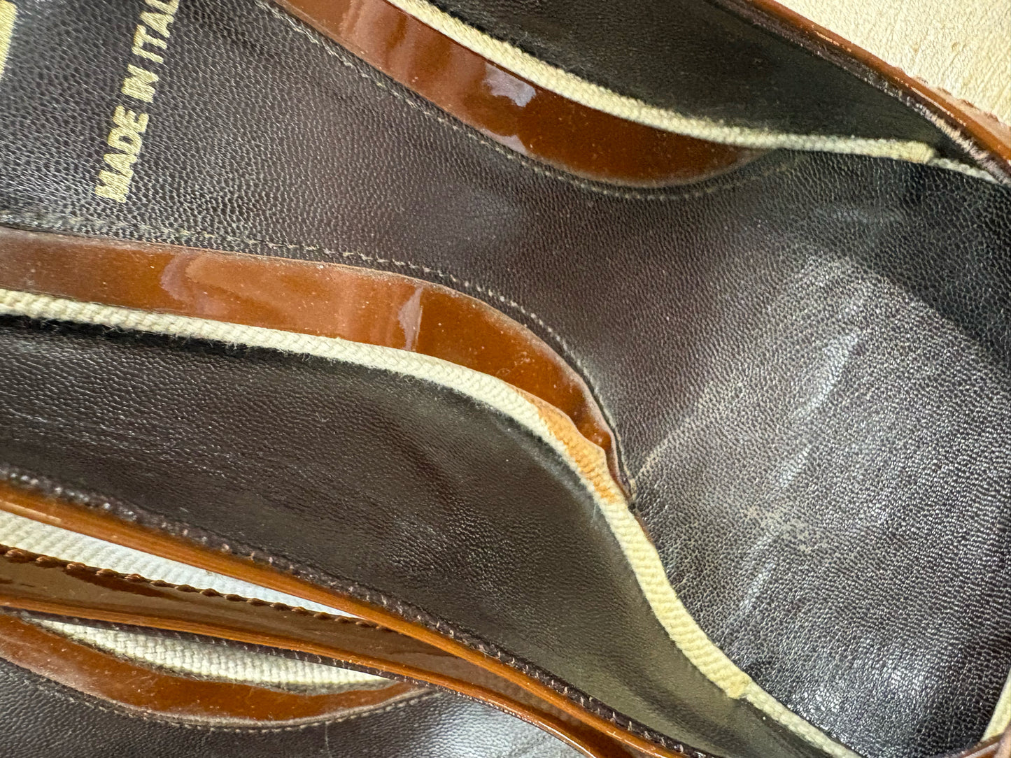 FENDI Shoe Size 38 brown/cream Heels