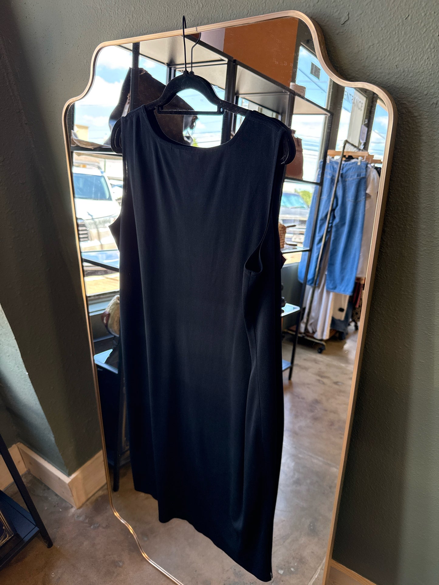 Ming Wang Size 1X Black Knit Dress
