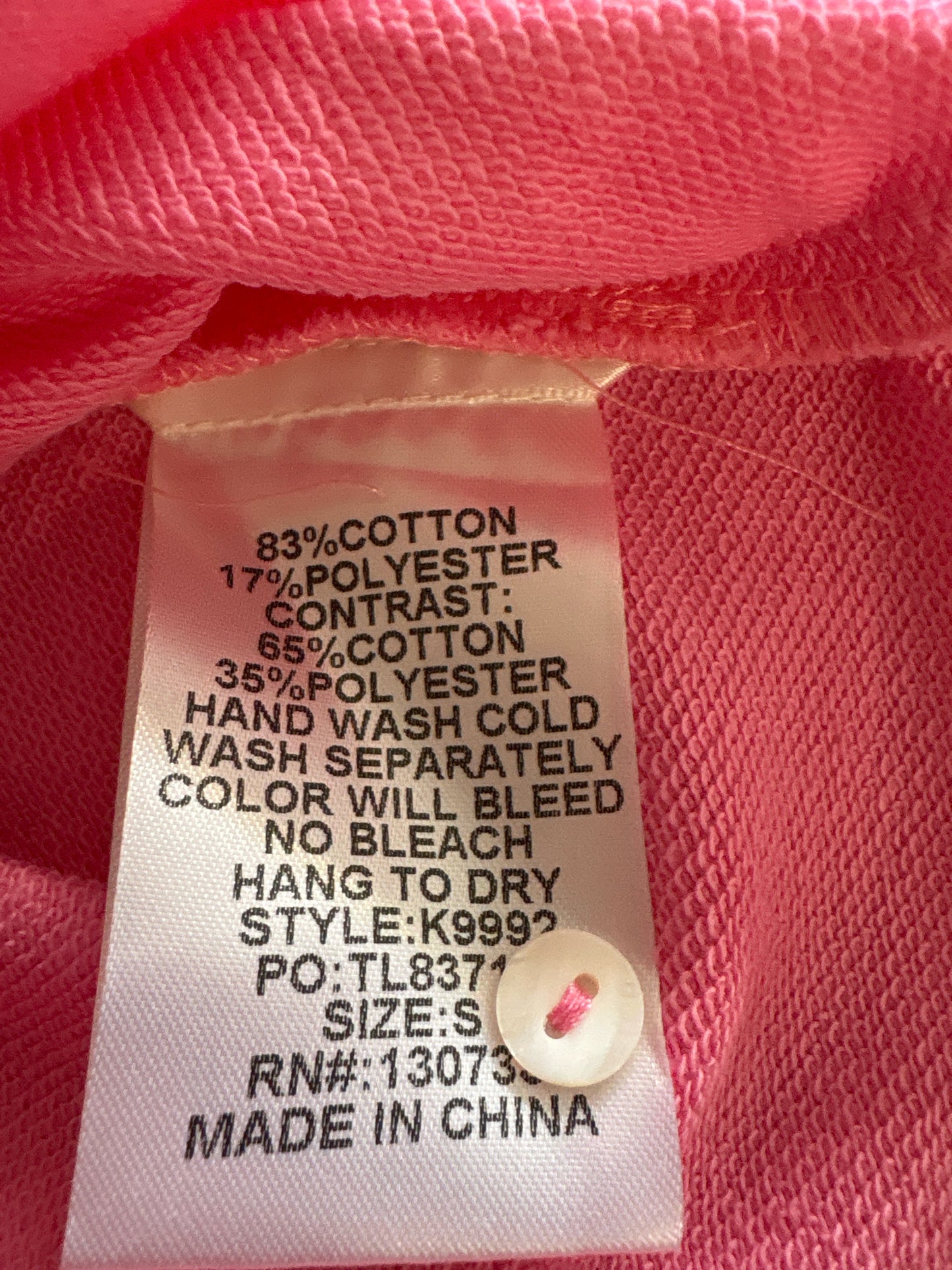 Umgee Size S Pink Top