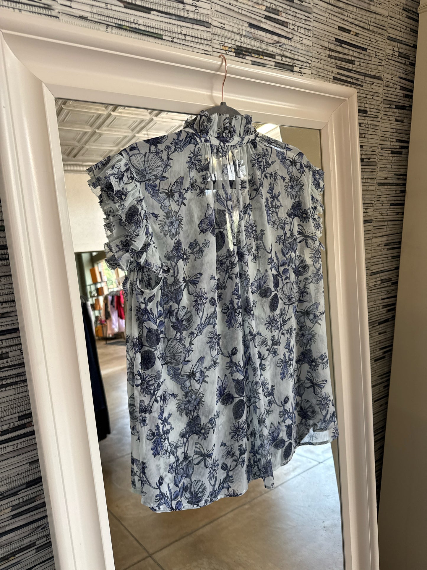 CHICO'S Size M Blue Top