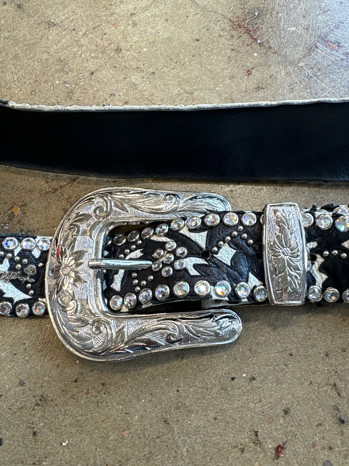 KIPPYS Black Rhinestone Belt