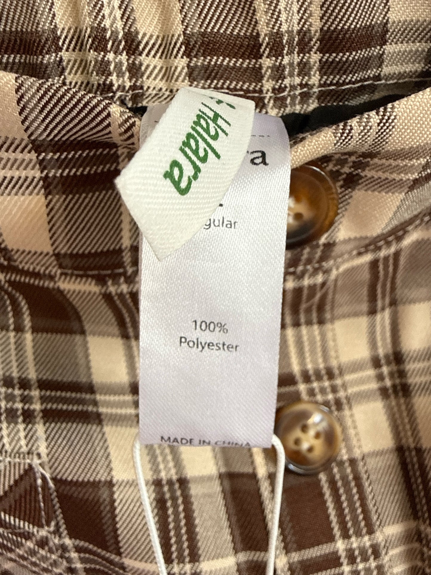 Halara Size L Brown Plaid Skirt