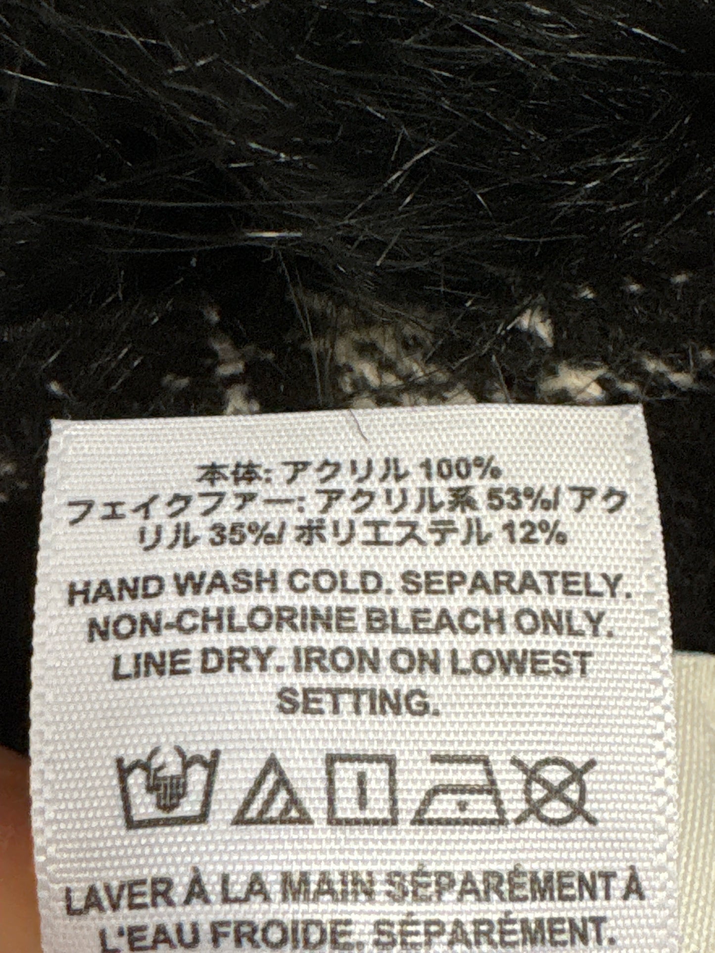 J. CREW Size OS Black/Cream Plaid Poncho/Cape