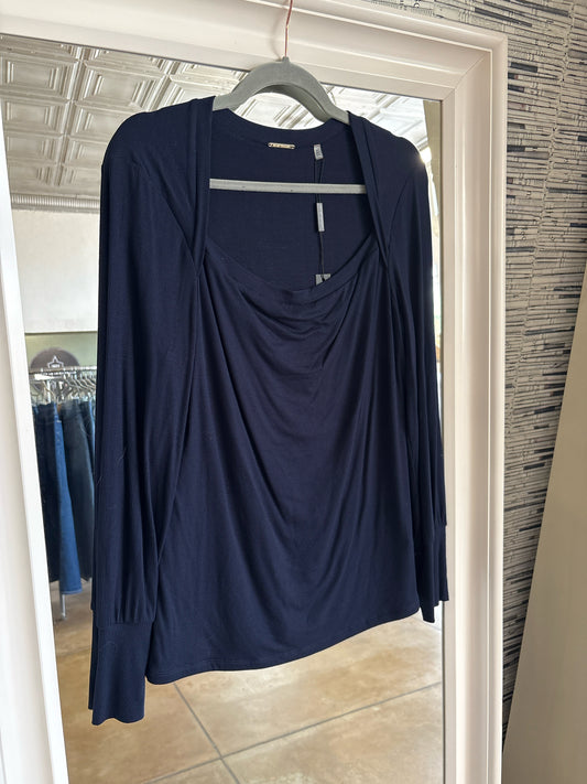 ellie tahari Size L Navy Top
