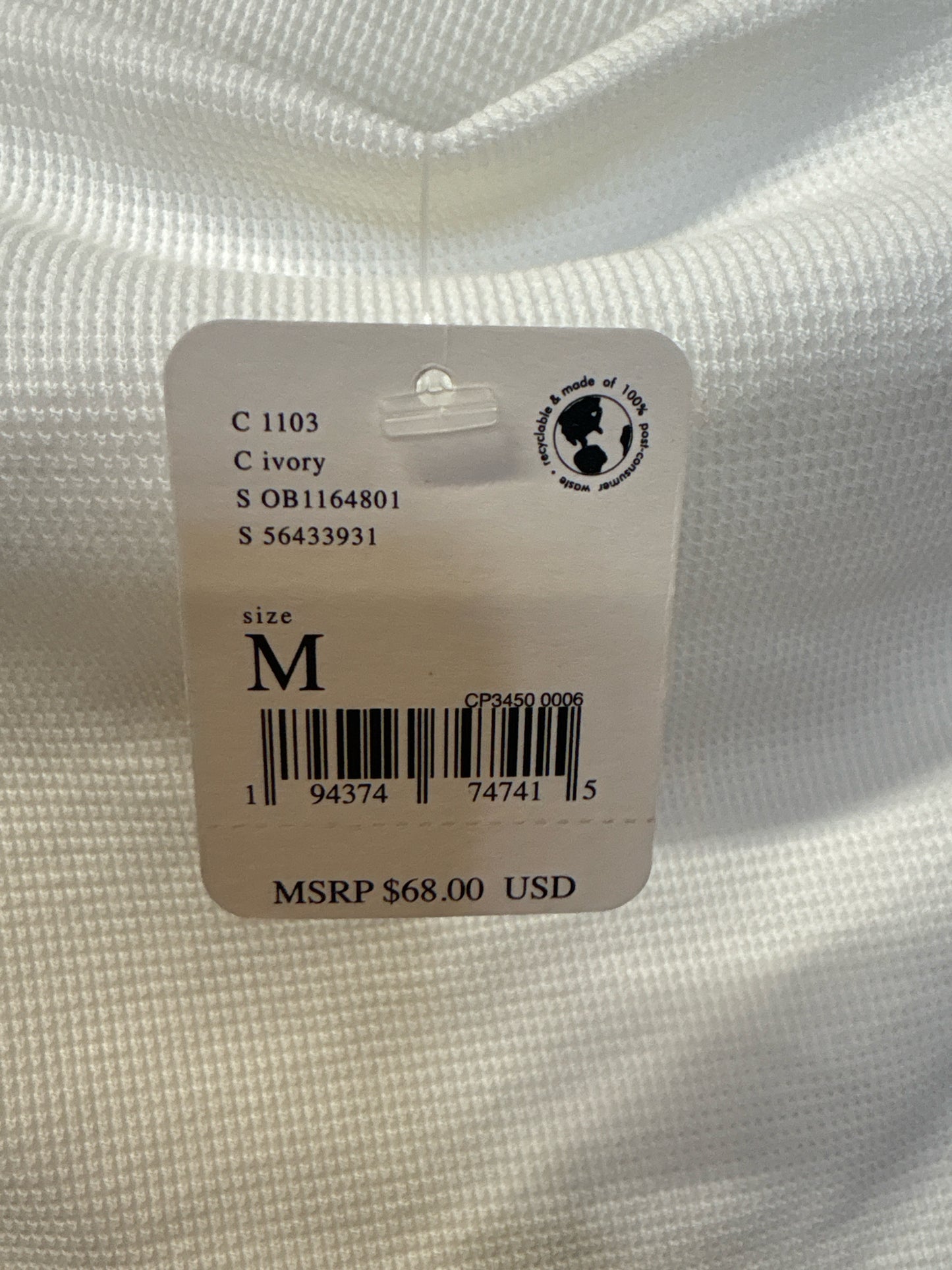 We The Free Size M White waffle Top